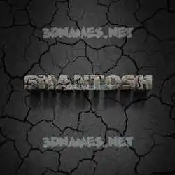shantosh in Cracked Stone style - 3D name wallpaper