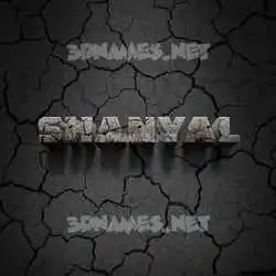 shanyal in Cracked Stone style - 3D name wallpaper