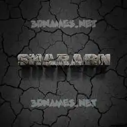 shararn in Cracked Stone style - 3D name wallpaper