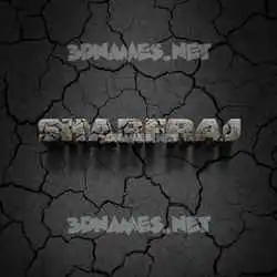 sharfraj in Cracked Stone style - 3D name wallpaper