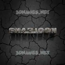 sharjoon in Cracked Stone style - 3D name wallpaper