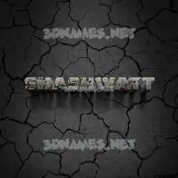 shashwatt in Cracked Stone style - 3D name wallpaper