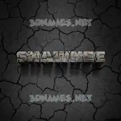 shawnee in Cracked Stone style - 3D name wallpaper