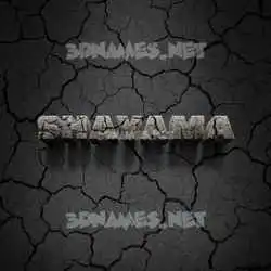 shayama in Cracked Stone style - 3D name wallpaper