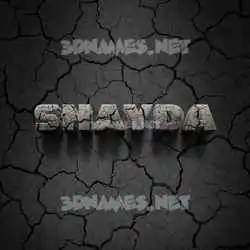 shayda in Cracked Stone style - 3D name wallpaper
