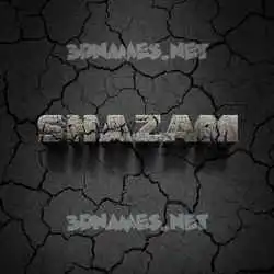 shazam in Cracked Stone style - 3D name wallpaper