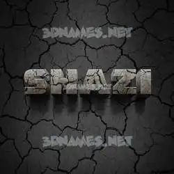 shazi in Cracked Stone style - 3D name wallpaper