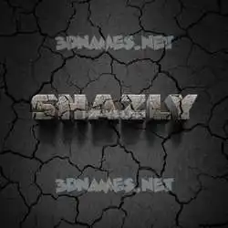 shazly in Cracked Stone style - 3D name wallpaper