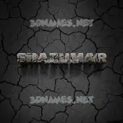 shazumar in Cracked Stone style - 3D name wallpaper