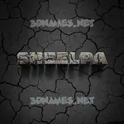 sheelpa in Cracked Stone style - 3D name wallpaper