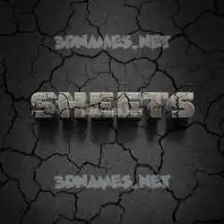 sheets in Cracked Stone style - 3D name wallpaper