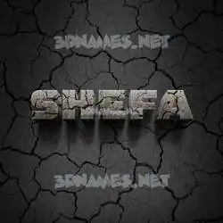 shefa in Cracked Stone style - 3D name wallpaper