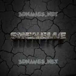 shenelle in Cracked Stone style - 3D name wallpaper