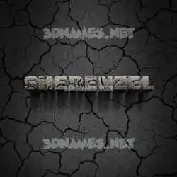 sherenzel in Cracked Stone style - 3D name wallpaper