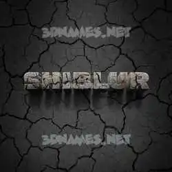 shiblur in Cracked Stone style - 3D name wallpaper