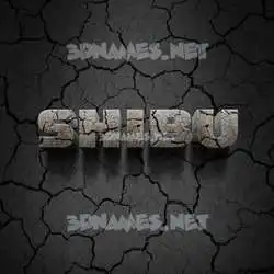 shibu in Cracked Stone style - 3D name wallpaper