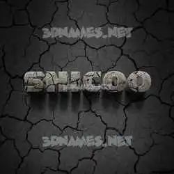 shicoo in Cracked Stone style - 3D name wallpaper