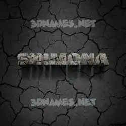 shimona in Cracked Stone style - 3D name wallpaper