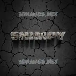 shimpy in Cracked Stone style - 3D name wallpaper