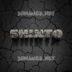 shinto in Cracked Stone style - 3D name wallpaper