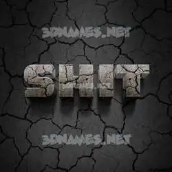 shit in Cracked Stone style - 3D name wallpaper