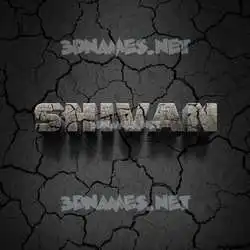 shivan in Cracked Stone style - 3D name wallpaper