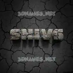 shivs in Cracked Stone style - 3D name wallpaper