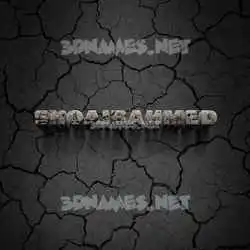 shoaibahmed in Cracked Stone style - 3D name wallpaper