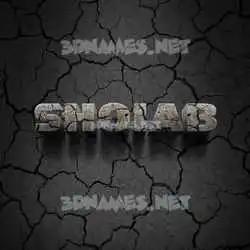 shoiab in Cracked Stone style - 3D name wallpaper