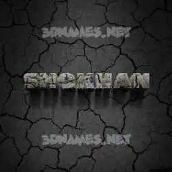shokhan in Cracked Stone style - 3D name wallpaper