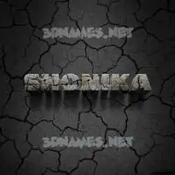 shonika in Cracked Stone style - 3D name wallpaper