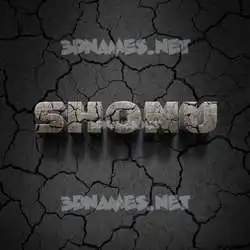 shonu in Cracked Stone style - 3D name wallpaper