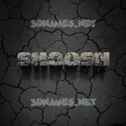 shoosh in Cracked Stone style - 3D name wallpaper