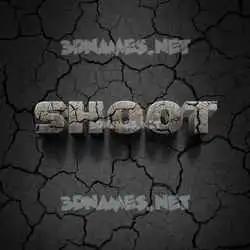 shoot in Cracked Stone style - 3D name wallpaper