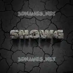 showg in Cracked Stone style - 3D name wallpaper