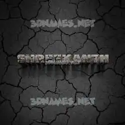 shreekanth in Cracked Stone style - 3D name wallpaper