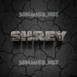 shrey in Cracked Stone style - 3D name wallpaper