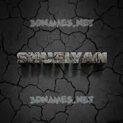 shufiyan in Cracked Stone style - 3D name wallpaper