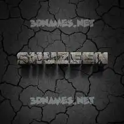 shuzeen in Cracked Stone style - 3D name wallpaper