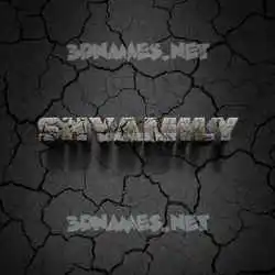 shyamily in Cracked Stone style - 3D name wallpaper