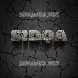 sidqa in Cracked Stone style - 3D name wallpaper