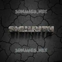 sighrith in Cracked Stone style - 3D name wallpaper
