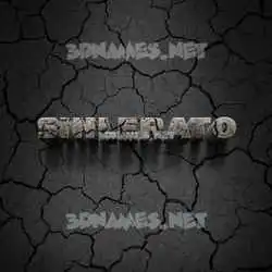 sihlerato in Cracked Stone style - 3D name wallpaper