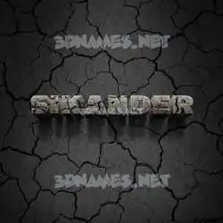 sikander in Cracked Stone style - 3D name wallpaper