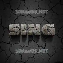 sing in Cracked Stone style - 3D name wallpaper