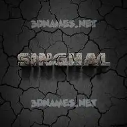 singhal in Cracked Stone style - 3D name wallpaper