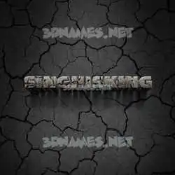 singhisking in Cracked Stone style - 3D name wallpaper