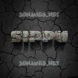 sippu in Cracked Stone style - 3D name wallpaper