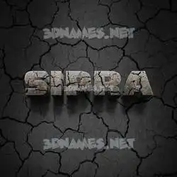 sipra in Cracked Stone style - 3D name wallpaper