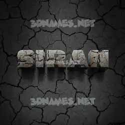 siran in Cracked Stone style - 3D name wallpaper